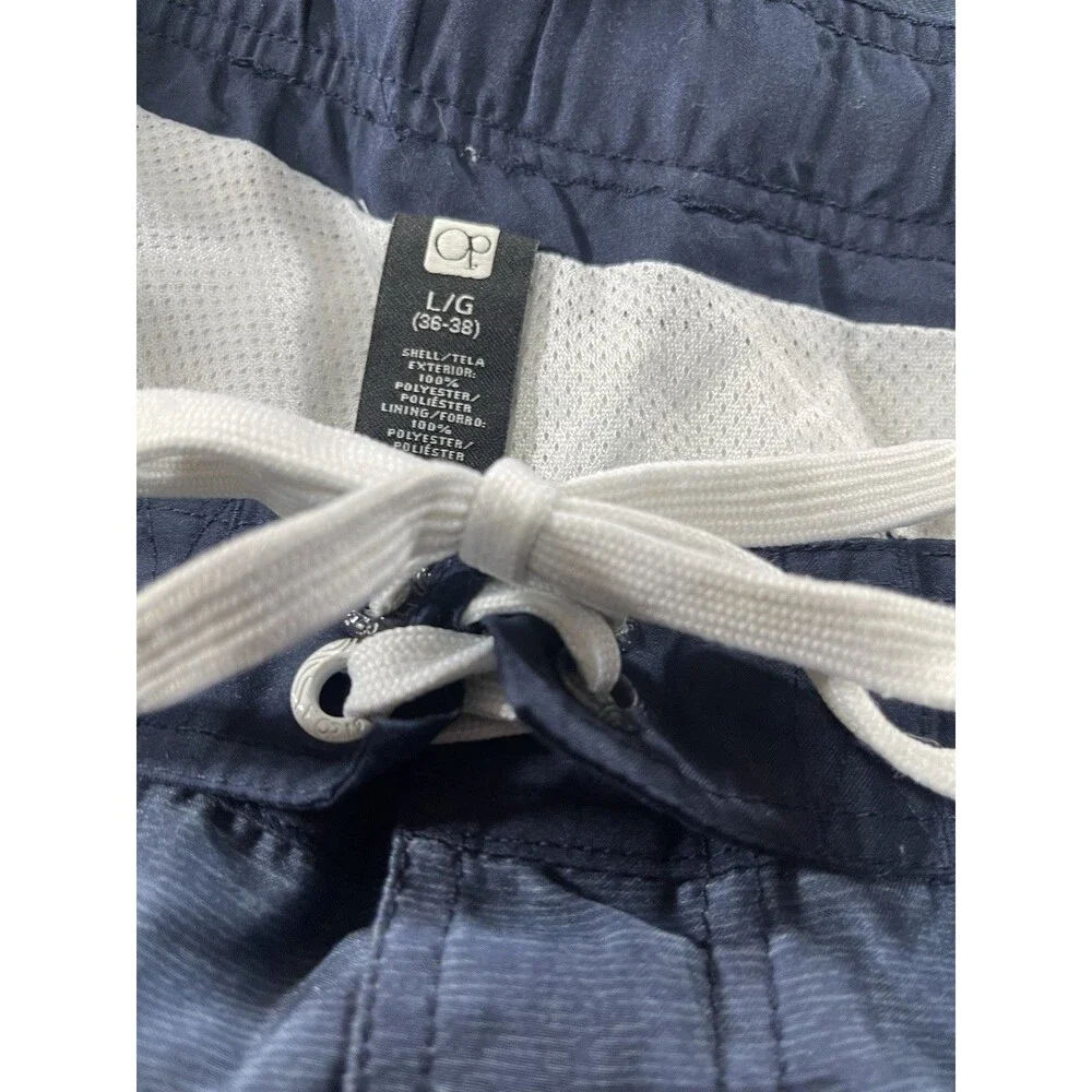 Op Ocean Pacific Men’s Board Shorts Swim Trunks Blue Size L (36-38) Cargo Pocket